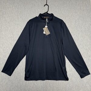 Harriton Quarter-Zip Men's Size Large Dark Blue ClimaBloc Lightweight NWT